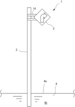 Structure of sign pole and sign pole