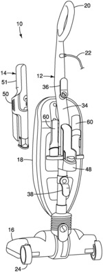 Vacuum cleaner assembly having removable handheld vacuum cleaner