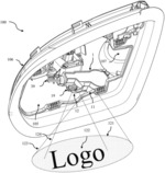 Combined approach lamp and logo lamp