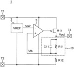 Constant voltage generator circuit provided with operational amplifier including feedback circuit