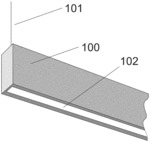 Single edge lit lighting module with bi-lobed light distribution