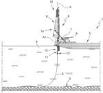 A LAYING TOWER AND METHOD FOR LAYING PIPELINES ON A BED OF A BODY OF WATER