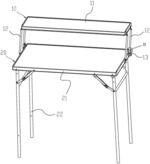 Foldable table shelf mechanism