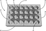 Ultrasound test method, and related test device and well plate