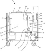 Machine for removing substrate material from parts produced by a 3-D printer