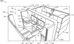 Stowage mechanisms for display devices of aircraft passenger compartment suites