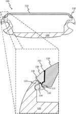 Rotating frame lock for front crystal retention and sealing