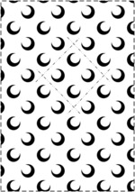 Fabric with a repeating crescent moon pattern