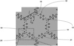 Wavy network structures dispersed in a hard phase