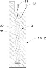 Electrode structure with built-in ultrasonic structures, and an ultrasonic battery thereof