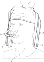 Inflatable headgear comprising a wind instrument