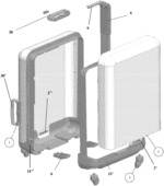 Suitcase, preferably of the rigid type, with an interchangeable external case
