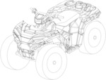 Combination center and side lamps for all-terrain vehicle