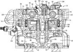 Type II valvetrain and hydraulic engine brake arrangement