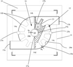 Method of manufacturing a flow measuring device having a rotatable member patterned within a chamber