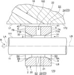 Floating bush bearing device and supercharger