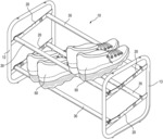 Pivot adjustable shoe rack