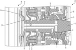 Modular hybrid transmission with shaft centering feature connected to torque converter