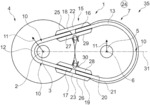 Belt-driven conical pulley transmission for a motor vehicle