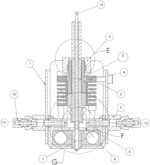 A COOLED EXTRUDER, FIXABLE TO A PRINTING CARRIAGE OF A MACHINE FOR QUICK PROTOTYPING WITH THREAD OF FILLER MATERIAL