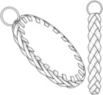 Triple loop laced braided pendant