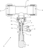 Chemical testing device with a sample chamber having a piston therein with a chamber sealing element thereon