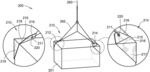 Corner attachment assemblies for suspended payload containers of aircrafts