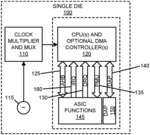Inter-die interrupt communication in a seamlessly integrated microcontroller chip