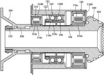 Gear systems having bearing flexure mounted thrust bearings