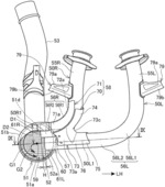 Exhaust structure for saddle riding vehicle
