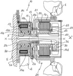 Hybrid apparatus for controlling the rotation of a fan for cooling the cooling fluid of a vehicle