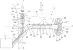 DEVICE FOR MEASURING THE THICKNESS OF AN ACCRETION OF ICE ON A SURFACE AND AIRCRAFT PROVIDED WITH SUCH A DEVICE