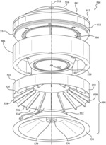 Omnidirectional speaker with inverted dome diaphragm and separate exits