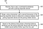 Pairing devices based on distance