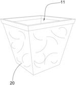 Flower pot with faux-rust effect and its manufacturing method