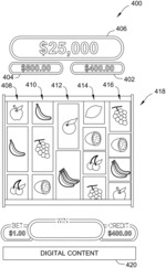 SYSTEMS AND METHODS FOR CONTROLLING A PROGRESSIVE JACKPOT AND DISPLAYED DIGITAL CONTENT