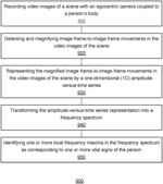 Measurement of vital signs based on images recorded by an egocentric camera