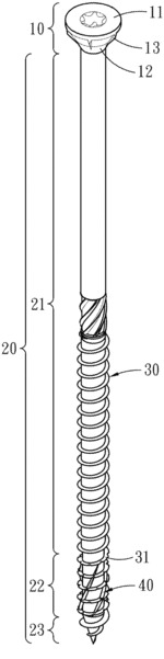 Low-wear screw structure