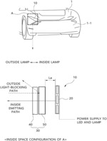 HIDDEN LIGHTING LAMP USING COLOR CONVERSION MATERIALS AND VEHICLES HAVING SAME