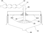 Rake-free thickening device including driving area