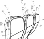 Seating module having a recessed grip and a seating arrangement including a seating module having a recessed grip