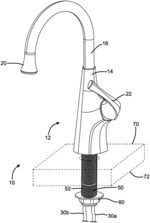 FAUCET ASSEMBLY INCLUDING QUICK INSTALLATION FASTENER, AND METHOD OF INSTALLATION OF A FAUCET
