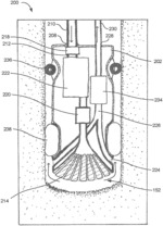 Spallation drill head and associated methods