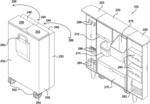 Portable cooler with foldout bar