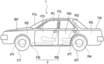 VEHICLE-BODY STRUCTURE HAVING A CENTER FRAME THAT IS HIGHER THAN A FLOOR PANEL