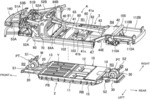 ELECTRIC-VEHICLE-BODY STRUCTURE HAVING A CENTER FRAME THAT IS HIGHER THAN A FLOOR PANEL