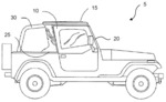 REMOVABLE AND TRANSPARENT VEHICLE TOP COMPRISING ONE OR MORE LIGHTING ELEMENTS