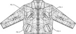 Jacket with snakeskin-like pattern