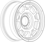 Vehicle wheel front face