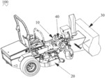 Riding lawn mower with connecting device